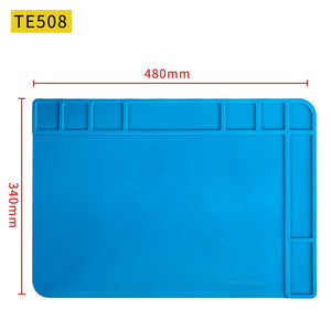 S-160 Silicone Pad Desk Platform 45x30cm for Soldering Station Iron Phone PC  Repair Mat Magnetic Heat Insulation No Lead
