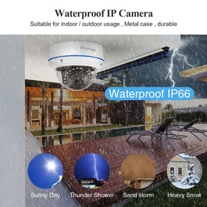 Techage H.265 4MP 5MP Indoor Dome 48V POE IP Camera One-way Audio Record VandalProof IPC P2P Video CCTV Security Surveillance