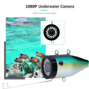 15M/30M Underwater Video Fishing Camera Fish Finder With DVR Record 16G TF Card 7INCH 1080P Cam Double Lamp For ICE/SEA Fishing