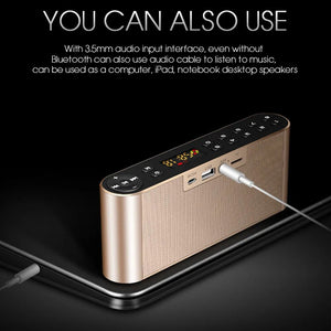 TOPROAD HIFI Bluetooth Speaker Portable Wireless Super Bass Dual Speakers Soundbar with Mic TF FM Radio USB Sound Box