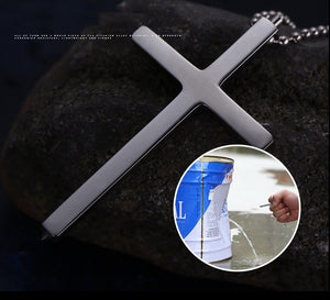New Cross Tungsten Steel Head Self Defense Safety Outdoor Survial Kit EDC Tool Glass Breaker For Women Men With Necklace