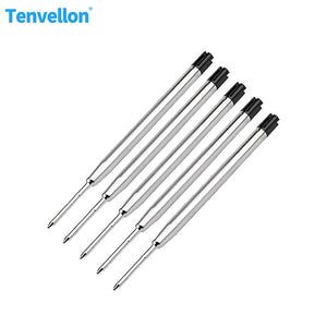 Tenvellon 5PCS Tactical Pen Refill Black Roller Ball Pen Refills Blul Ink Fit for Multi-kinds Tactical Defense Pen InkCartridges