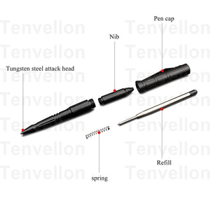 Tenvellon Self Defense Supplies Tactical Pen Tungsten Steel Security Protection Personal Defense Tool Defence Simple Package