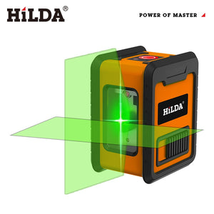 HILDA Laser Level Meter 2-Lines Cross Green Level Laser Horizontal & Vertical Nivel Laser Self-Leveling лазерный уровень
