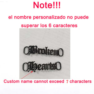 Custom Name Shoe Buckle Customized Sneakers Tag For Women Men Stainless Steel Personalized Shoes Buckle Birthday Jewelry Gift