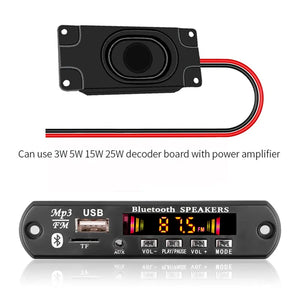 2*25W 50W Amplifier MP3 Player Decoder Board 12V 18V Wireless Bluetooth 5.0 Car Audio USB TF FM Radio Recording Call For Speaker
