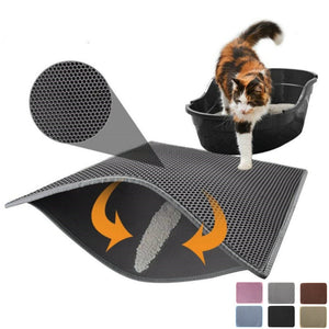 Pet Cat Litter Mat Waterproof EVA Double Layer Cat Litter Trapping