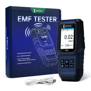 EMF Meter Electromagnetic Field Radiation Detector Radio Frequency Field Tester Rechargeable Portable Counter Emission Dosimeter
