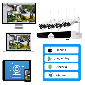 Jooan 10CH NVR 3MP 5MP Wireless CCTV System Waterproof Outdoor P2P WiFi IP Security Camera System Video Surveillance Kit NVR Set