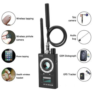 K18 GPS GSM Anti Spy Radio Detector Locates Hidden Camera Frequency Detector Listening Device Finder Tracking Device Bug Scanner