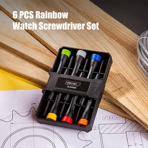 Screwdriver Set Precision Repair Tool Kit with 6 Different Size Slotted and Philips Screwdrivers for Eyeglass Jewelry Watch
