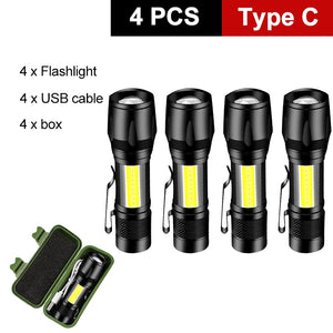 Zoom Focus Mini Led Flashlight Built In Battery XP-G Q5 Torch Lamp Lantern Work Light rechargeable Mini Flashlight Camping Light
