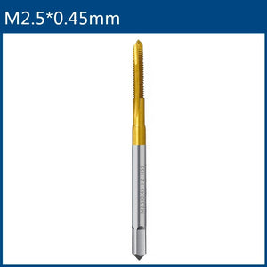 HSS Titanium Coating Screw Tap Drill Bit M2 M2.5 M3 M3.5 M4 M5 M6 M8 M10 M12 Metric Straight Flute Thread Tap Hand Tools