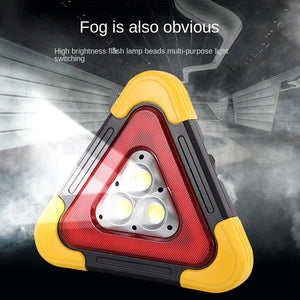 Portable Three-in-one Car Emergency Breakdown Warning Triangle for Car Tripod with LED Lighting and USB Charging Port