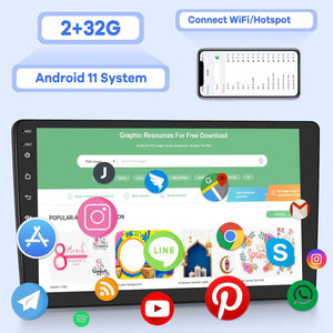 Android 11 Car Radio Carplay Android Auto Radio 2 Din Car Audio Receiver WIFI GPS FM Car Multimedia Player For Nissan Toyota Kia