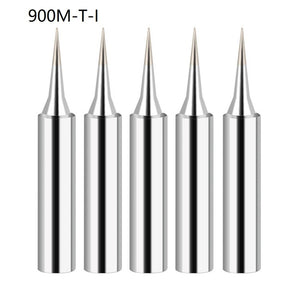 5Pcs 900M-T Copper Soldering Iron Tips IS/I/B/K/SK/2.4D/3.2D/1C/2C/3C/4C Lead-Free Welding Tips Head