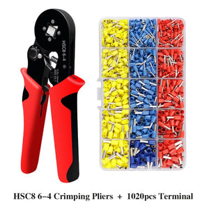 Tubular Terminal Crimping Pliers HSC8 6-4A Crimper Wire Mini Ferrule Crimper Tools Household Electrical Kit With Box